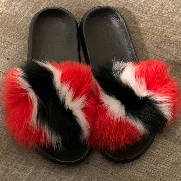 Trinidad fur slide slippers - Picture 2 of 4